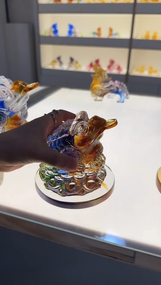 手工艺品琉璃金蟾