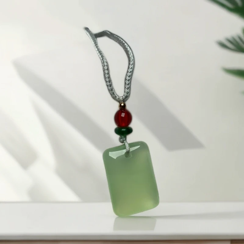 （毛乐乐优选）天然玛瑙绿玉髓无事牌男女通用玉石礼物