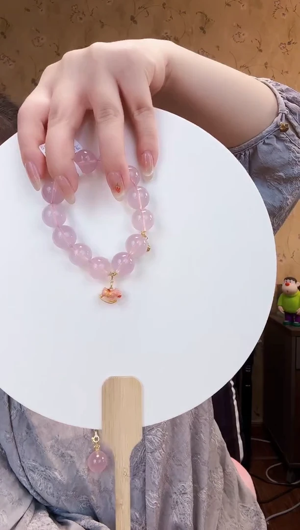 手串18K金镶嵌水晶手串约15mm 2587