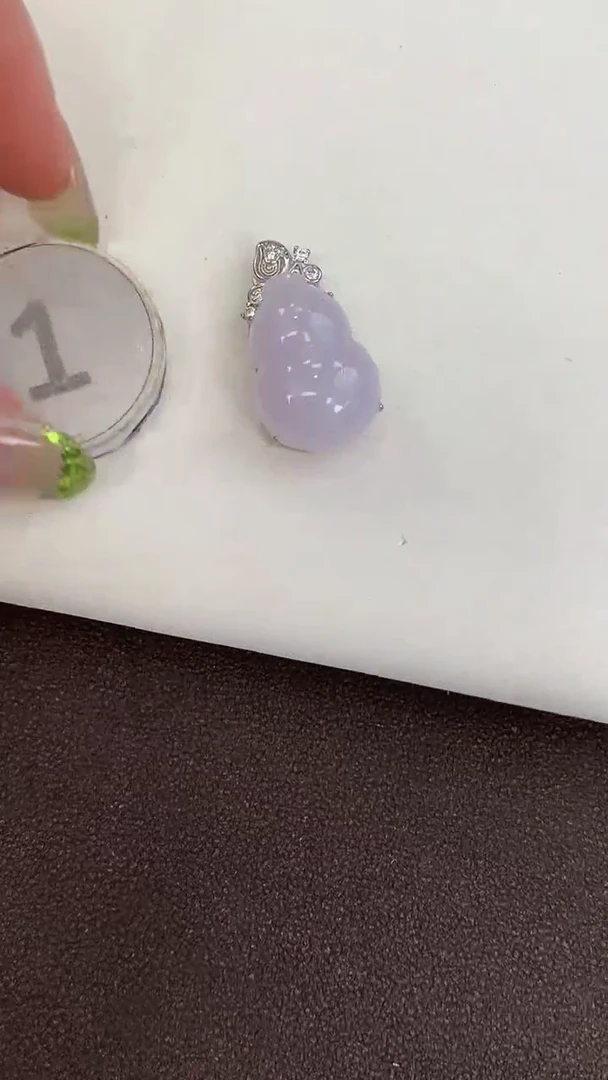 颈饰银S925镶嵌翡翠天然缅甸a货翡翠