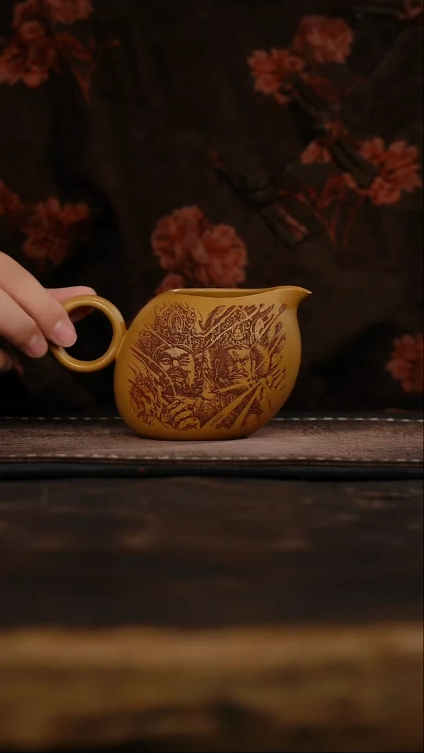茶杯紫砂非遗茶器-四天王公道
