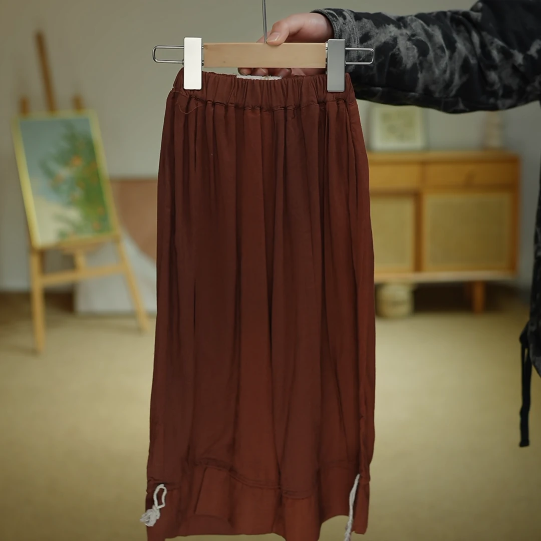 123310【叁】韩系抽绳直筒裤