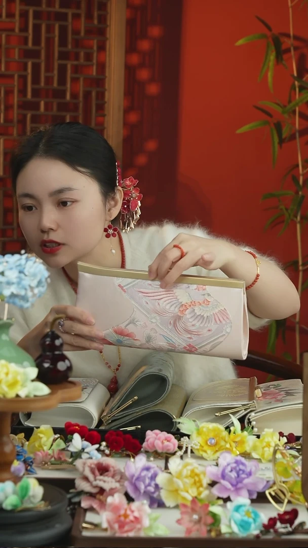 刺绣一*耳闪购纯手工非遗国风饰品