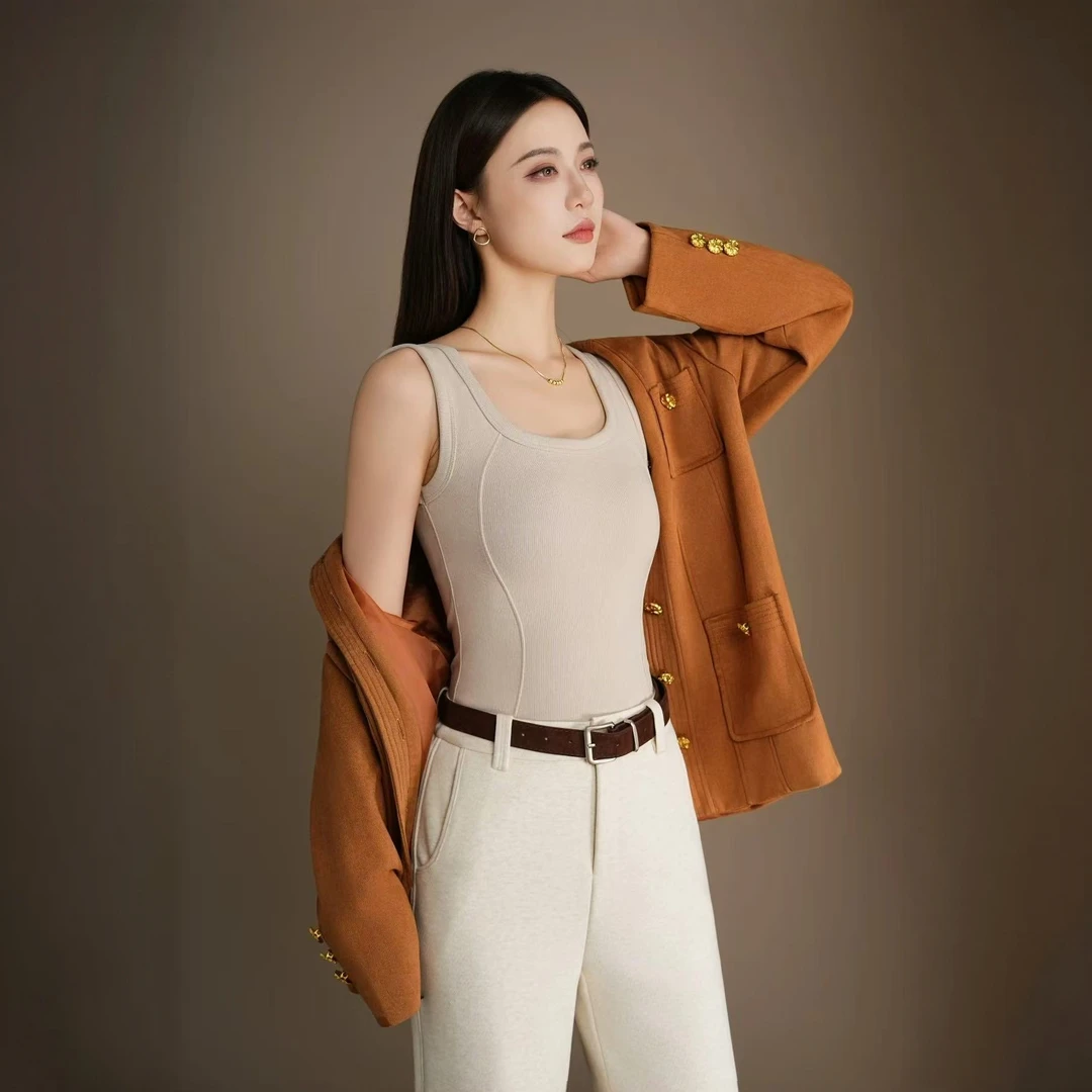 90白鹅绒+石墨烯+升级款糯米背心保暖固定杯加厚加绒抗寒背心