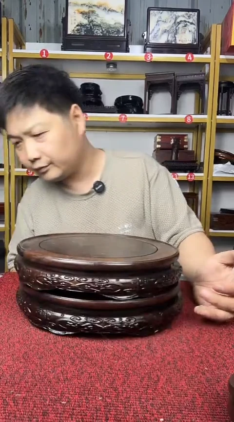木非洲黑檀圆底座25CM*2个