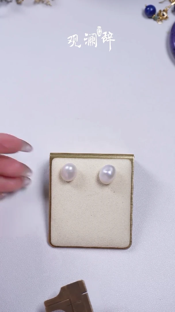 【闪购商品】淡水珍珠耳饰银S925镶嵌巴洛克珍珠耳环