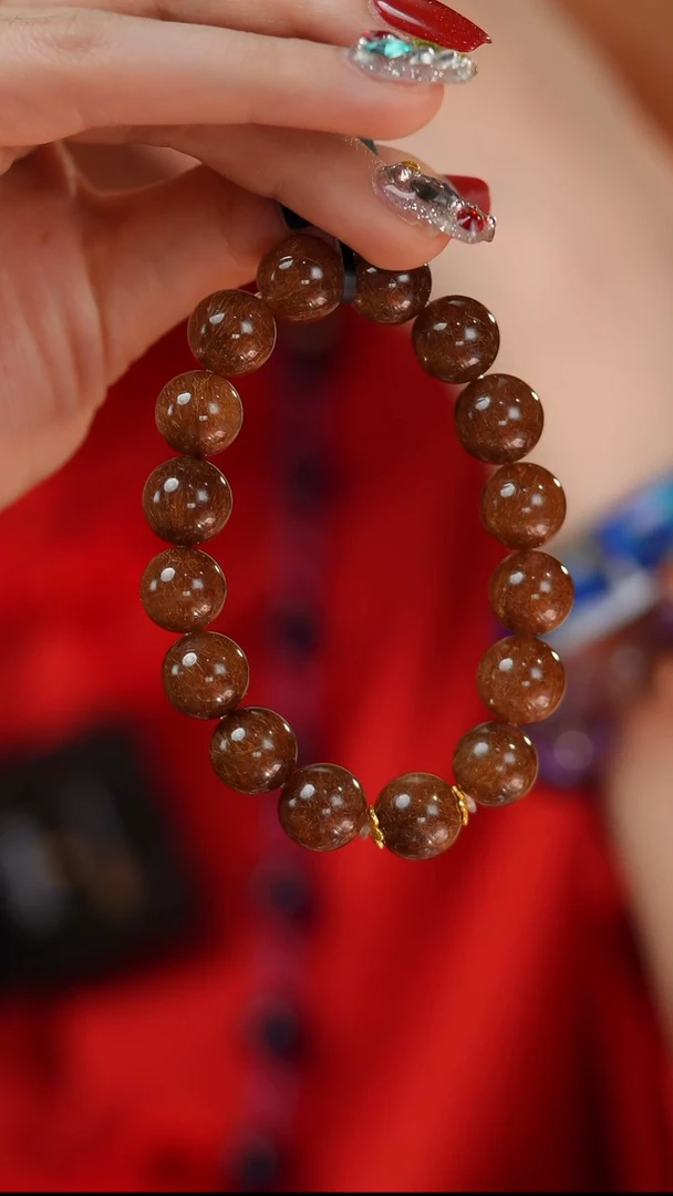 【闪购商品】水晶手串未镶嵌D717 黑铜钛手串