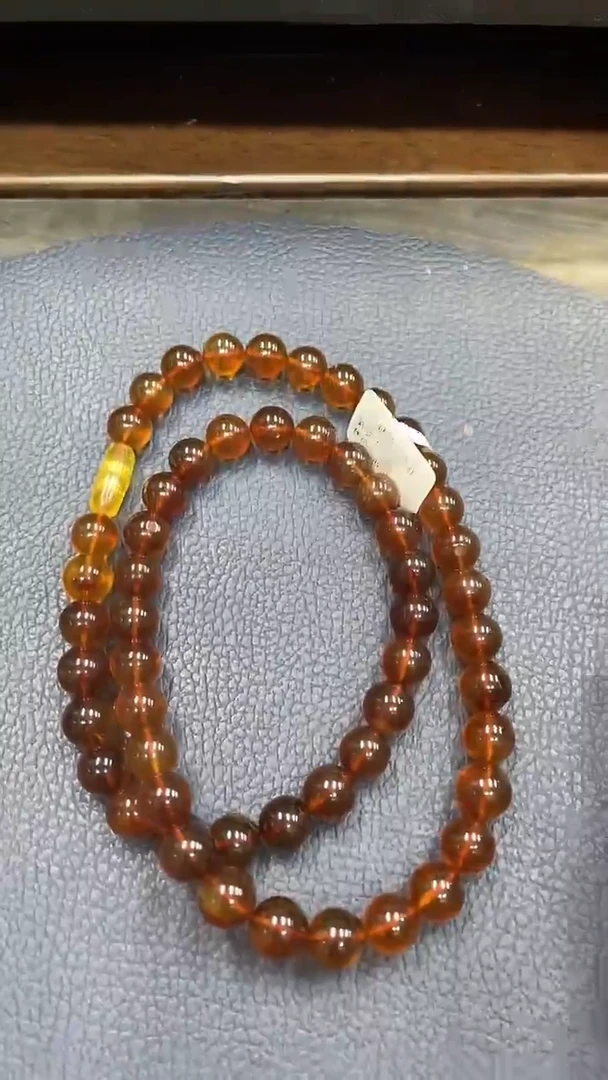 裸石琥珀未镶嵌天然紫罗兰卡8项链假一赔十多样性发其一