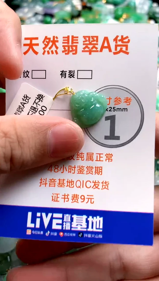 颈饰18K金镶嵌翡翠0852089279