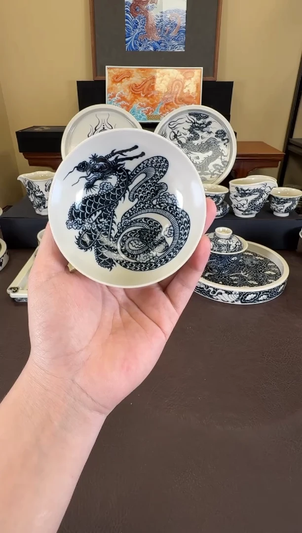 二号釉龙蛇福普洱杯