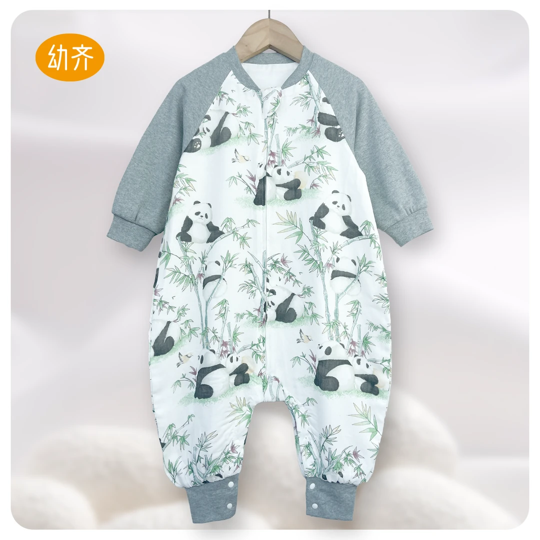 【100码 合适身高85-95cm】春夏蚕丝纱布睡袋竹棉纱布四季恒温睡袋