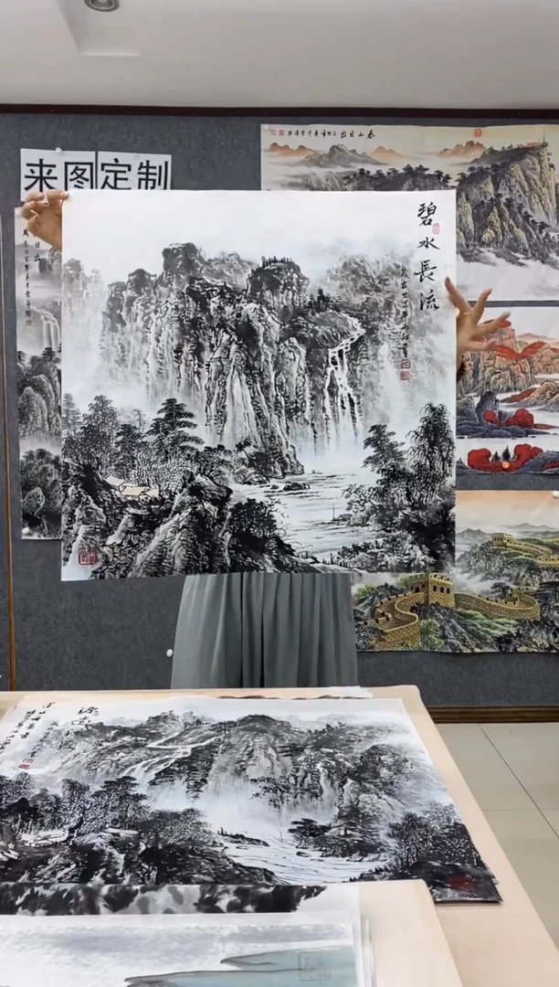 国画福利！沈泳江手绘 四尺斗方68*68cm