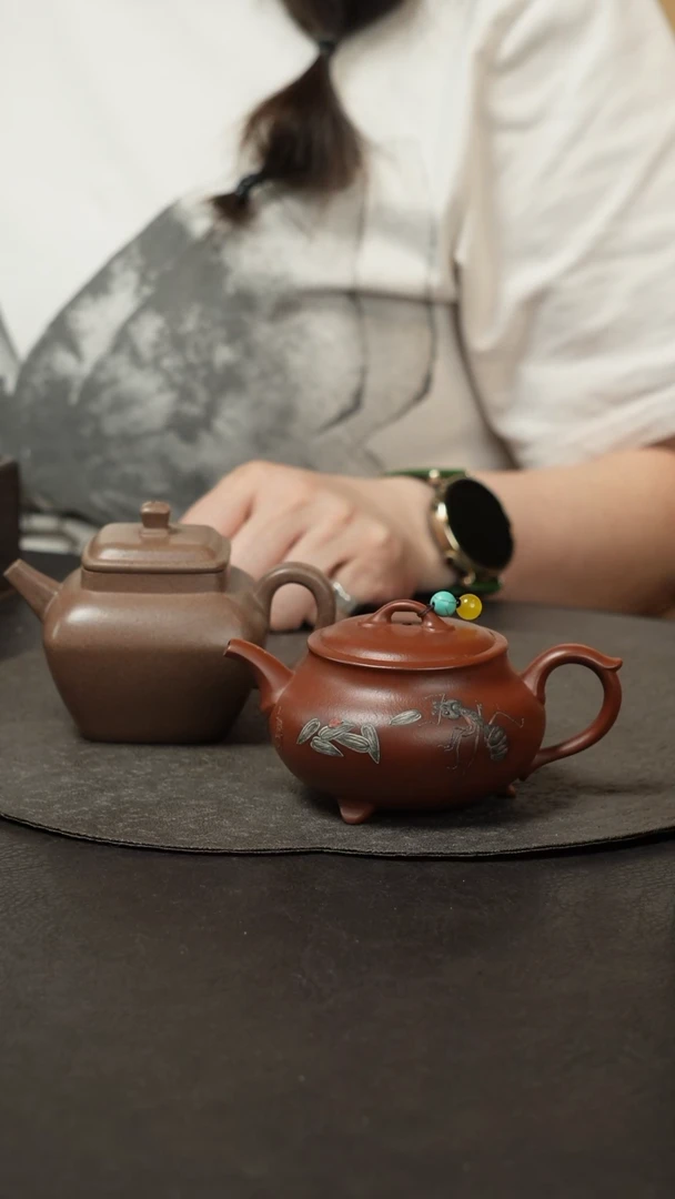 茶壶紫砂观朱泥大红袍紫砂壶