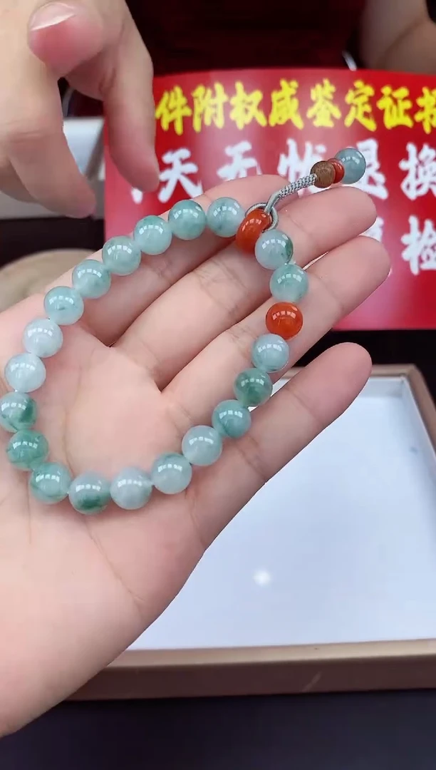 未镶嵌手串翡翠手串多样性发其一@@CMT