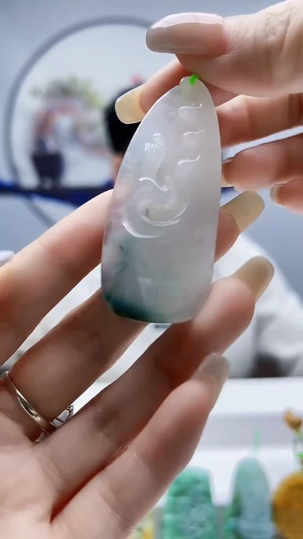 未镶嵌定制翡翠毛货挂件38