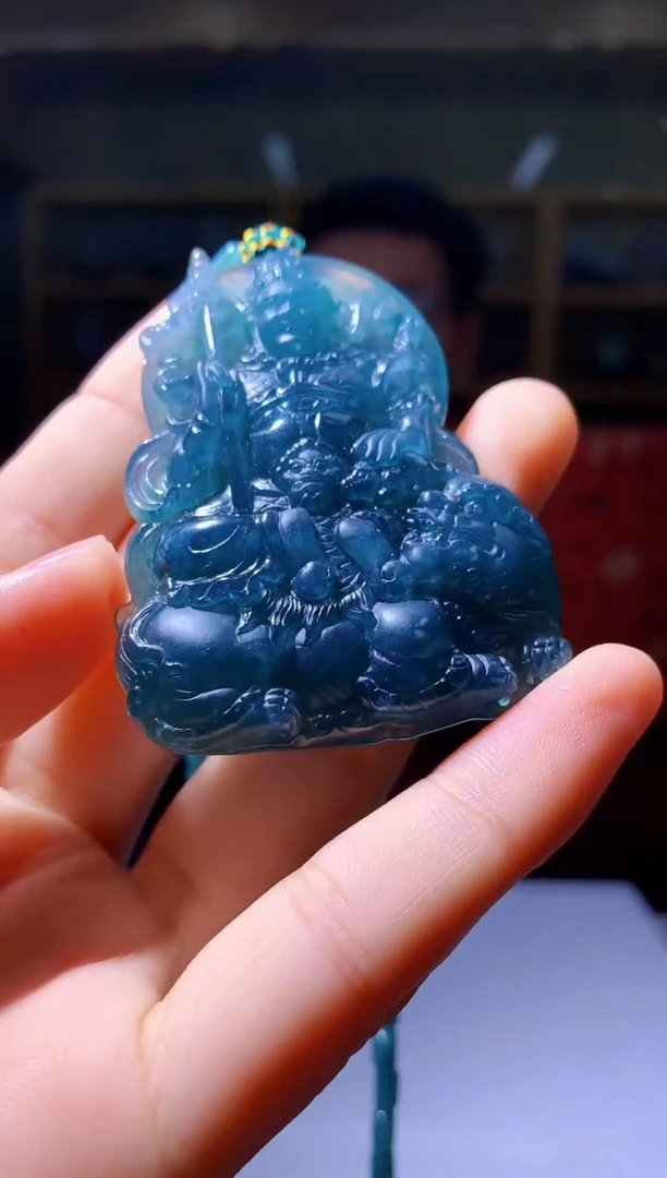 定制翡翠未镶嵌1034hm-毛货挂件(赠珠链）19