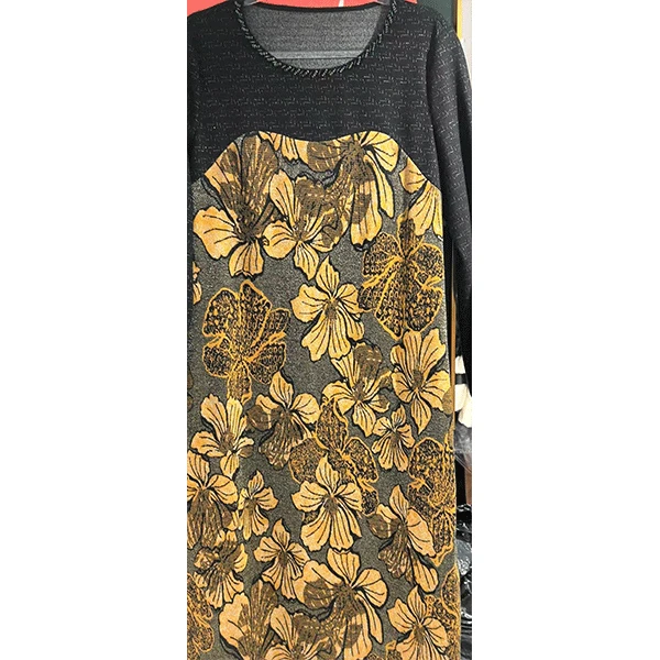 72056 复古轻奢优雅秋季时尚高贵气质长袖连衣裙