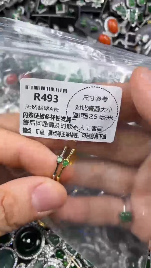 颈饰未镶嵌翡翠R493戒指