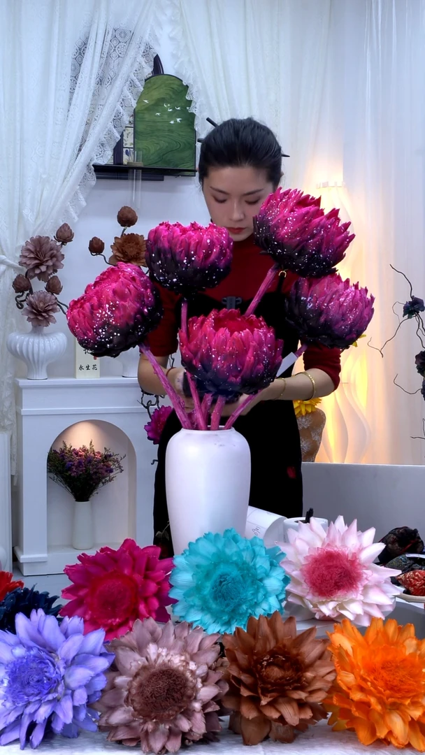 永生洋蓟黑粉泼墨5头0971