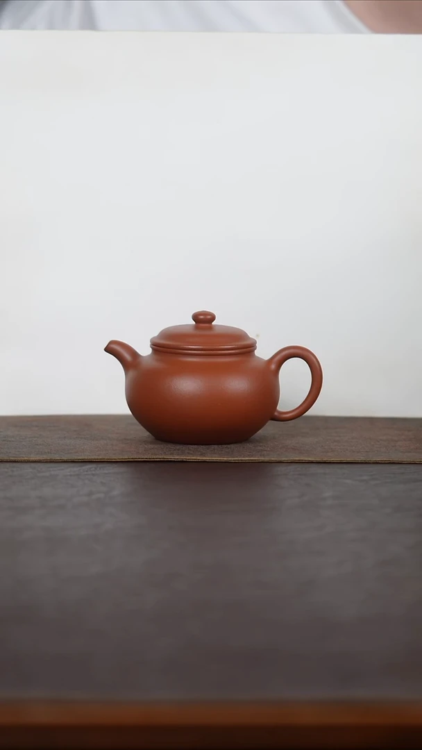 茶壶紫砂袁婷婷 生砂朱泥 永福莲子 140cc