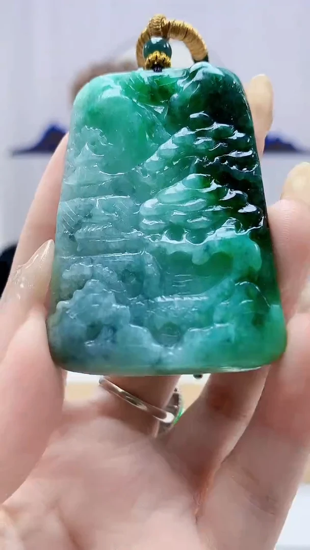 未镶嵌定制翡翠5159DD-毛货挂件68