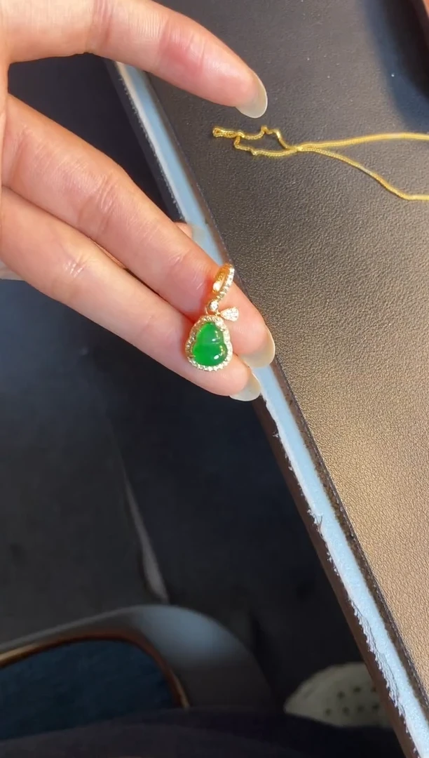 吊坠(不含链)银S925镶嵌翡翠1