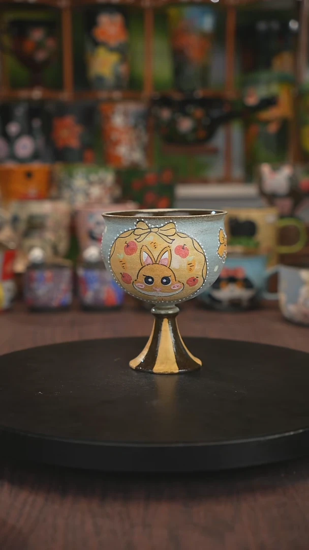 紫砂油画手绘釉下彩