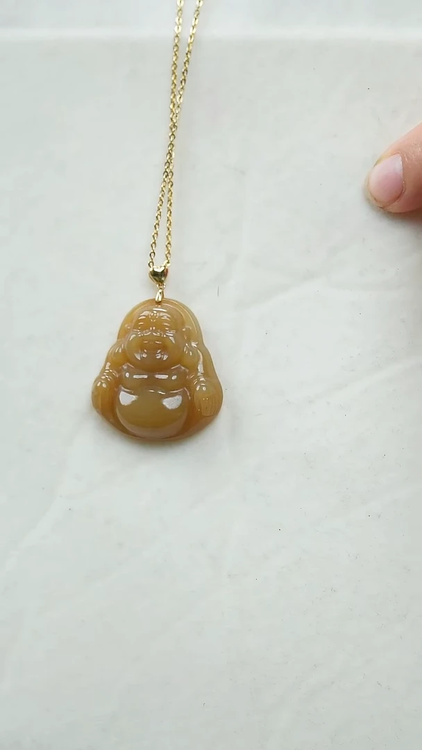 吊坠(赠链)18K金镶嵌和田玉1