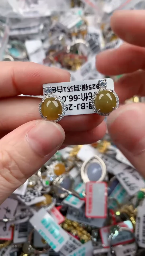 银S925镶嵌戒指翡翠999         9