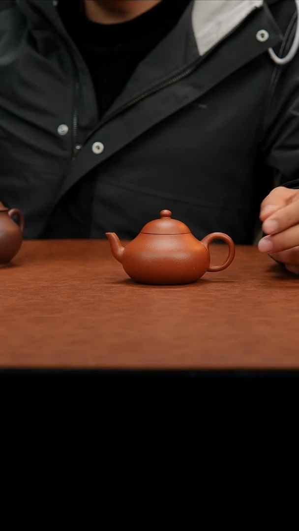 茶壶紫砂紫砂壶微瑕朱泥矮梨120cc