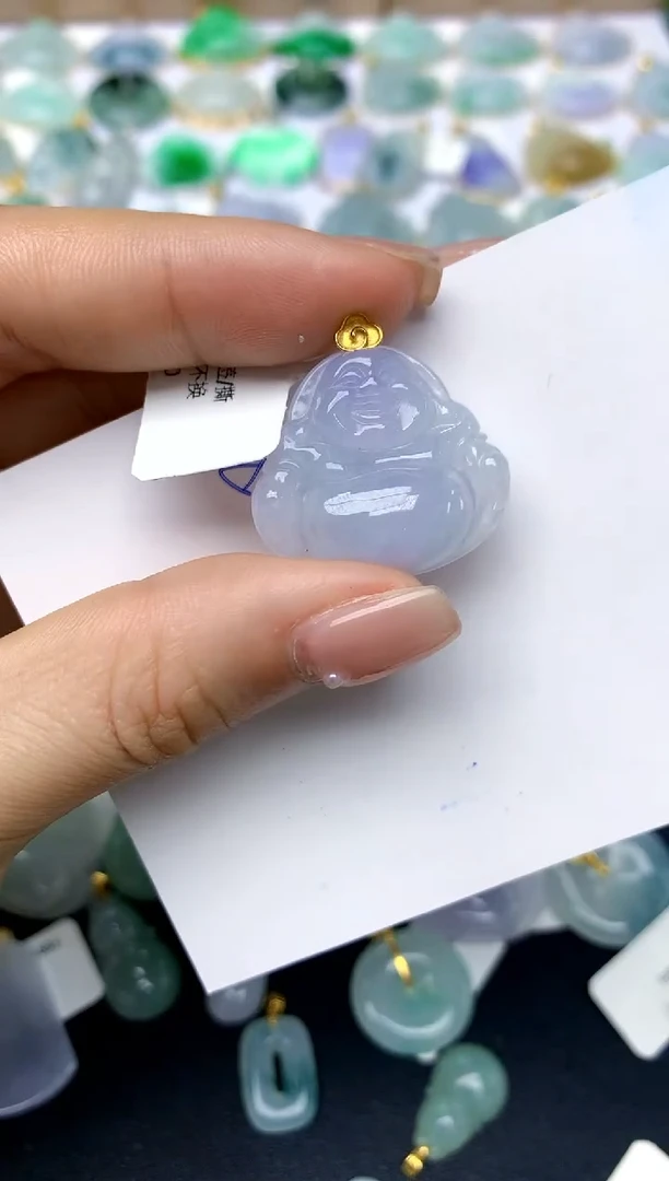 【闪购商品】翡翠颈饰18K金镶嵌8天然A货翡翠