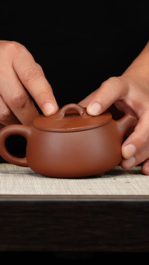 茶壶紫砂紫泥如意石瓢