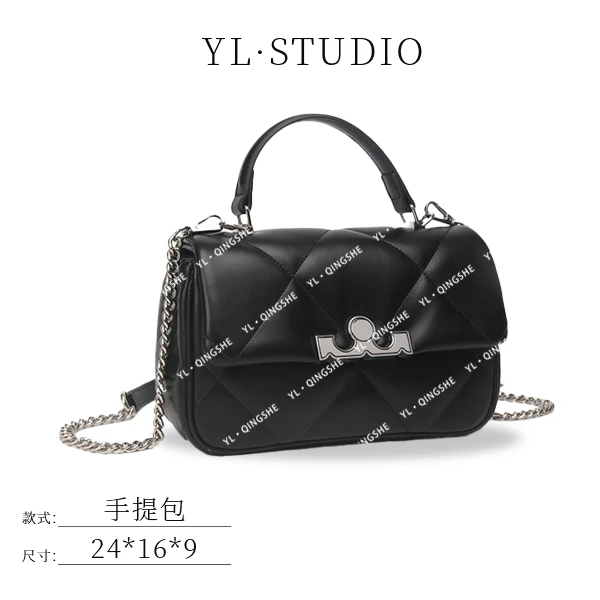【依琳定制】女士潮流时尚经典气质手拎单肩包BF-66327-黑色