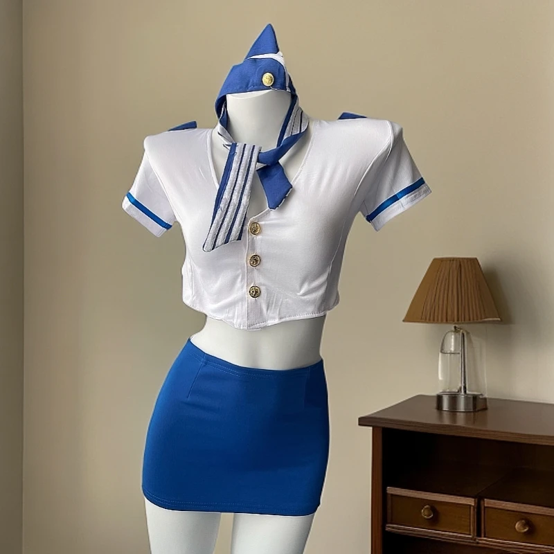 性感睡衣火辣空姐制服诱惑内衣角色扮演套装大码200斤