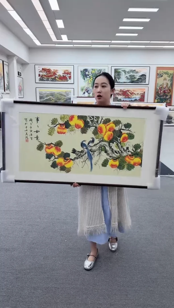 国画手绘 事事如意 125*65
