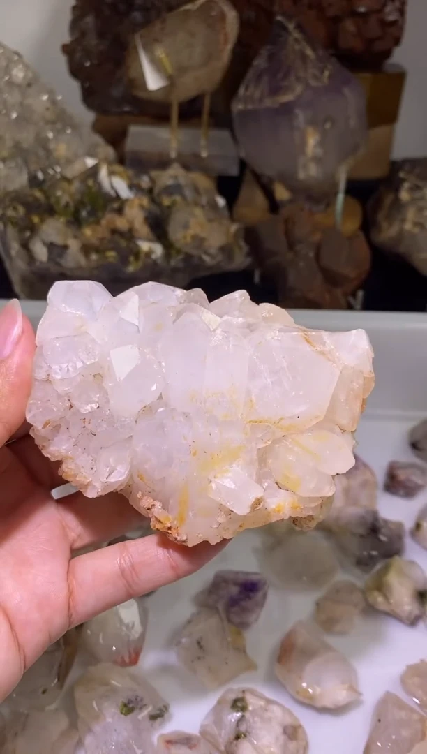 未镶嵌珠宝半成品水晶109号 362克白水晶晶花