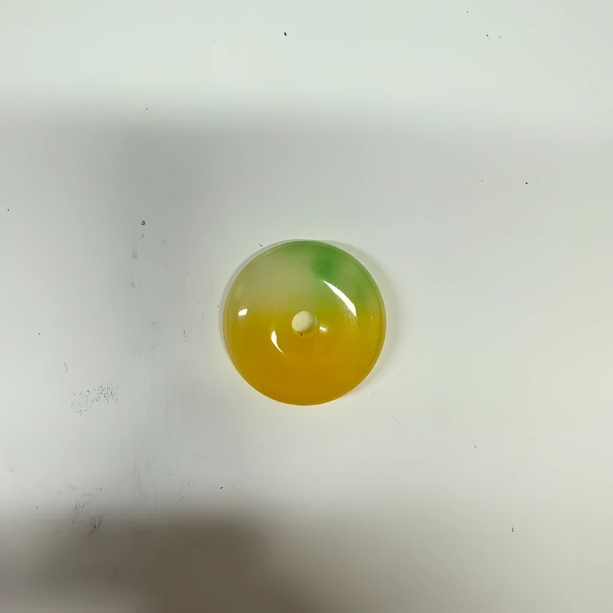 小白精选5253黄加绿小平安扣吊坠