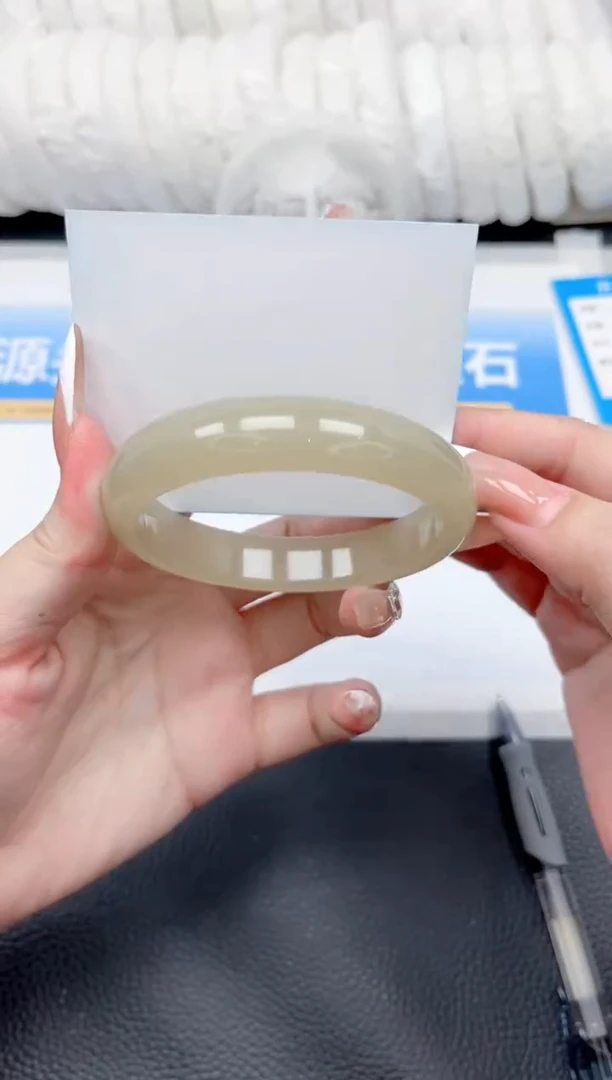 和田玉手镯未镶嵌238-茶晴60.1