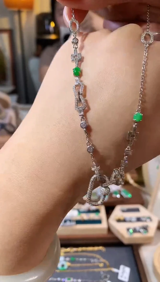 翡翠银S925镶嵌吊坠(不含链)吊坠