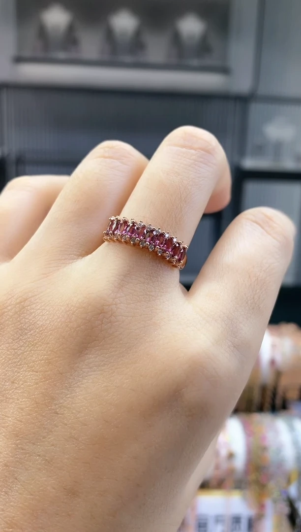 银S925镶嵌戒指碧玺6666666666