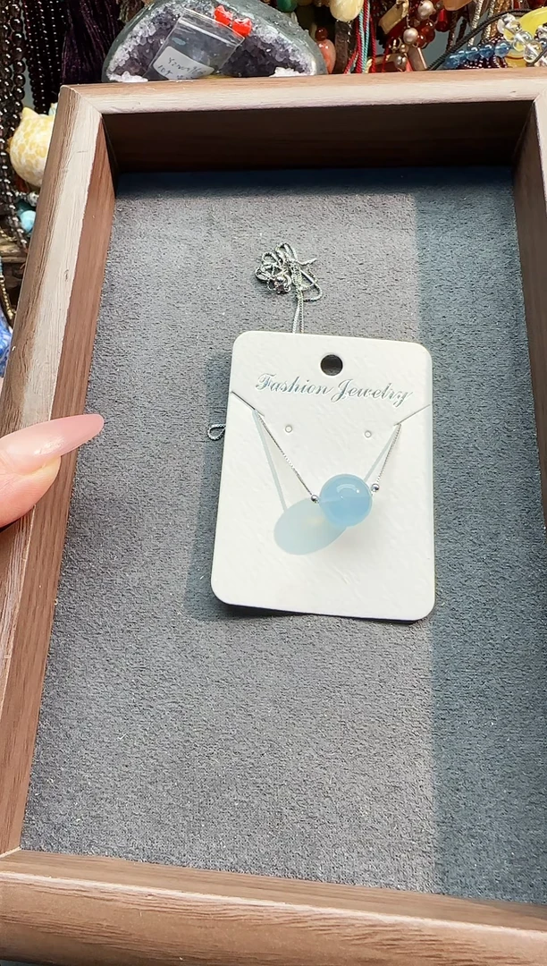 【闪购商品】海蓝宝石吊坠(赠链)银S925镶嵌1521513163