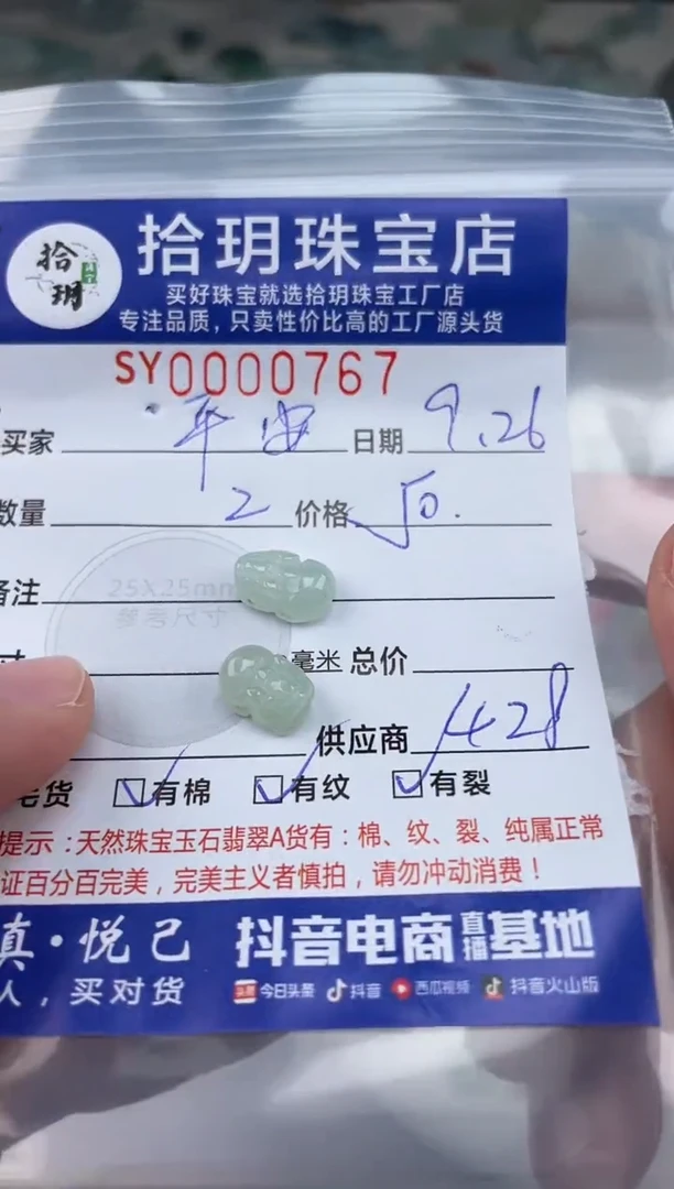 颈饰未镶嵌翡翠平**乐翡翠挂件貔貅767