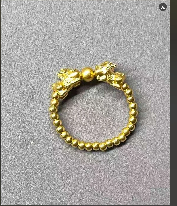B（041）足金{卡8貔貅宝宝2个+卡2金珠24颗+卡3.5金珠1颗