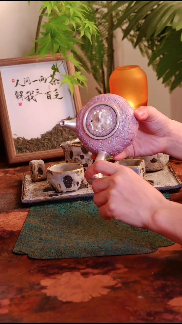 杨妃志野心想事成侧把壶单壶陶瓷原矿泡茶壶送女神闺蜜好友