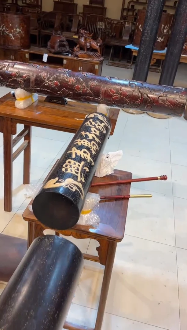 木阿*珍藏老货...紫檀....横财摆件