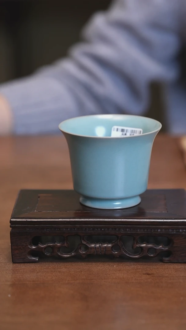 【闪购商品】Y宝丰宋官窑原产地汝瓷大马蹄杯