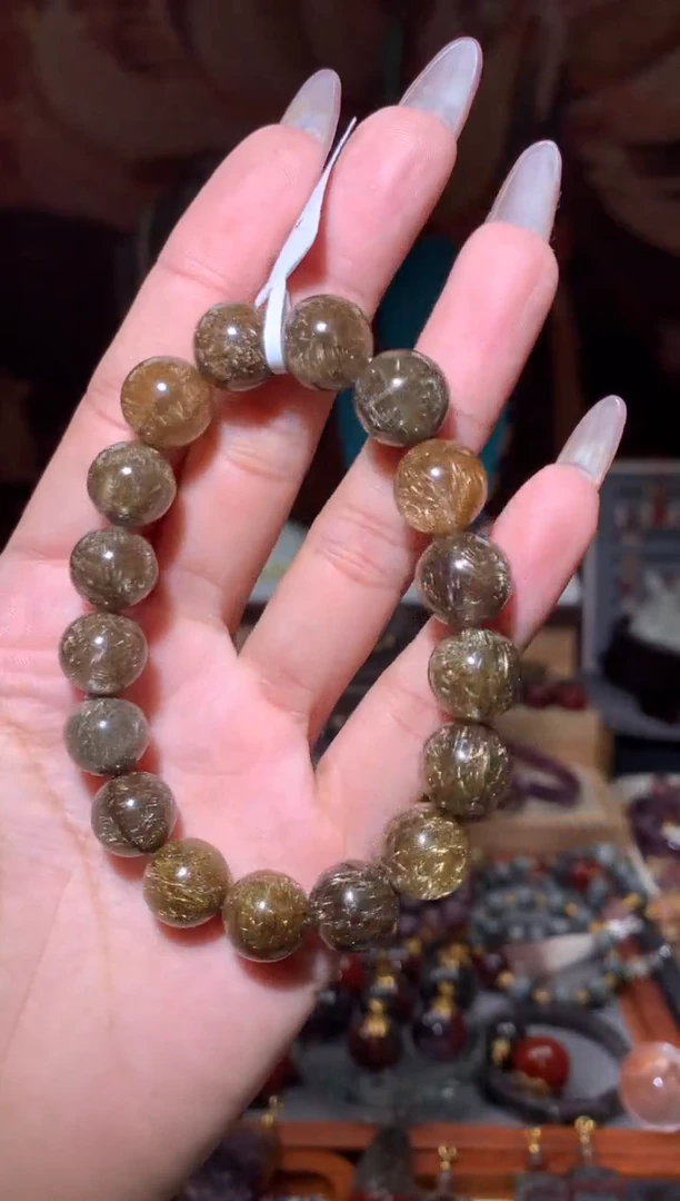 未镶嵌珠宝半成品水晶大*子魔鬼发手串11+mm