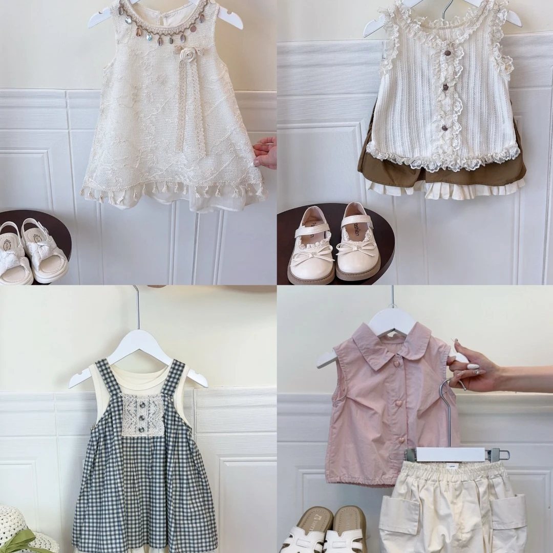 101-199 2025款儿童夏装可爱森系田园风夏季女童女宝甜美套装裙子