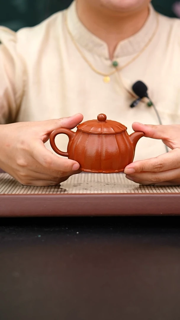 茶壶紫砂黄龙山朱泥菩菱壶150