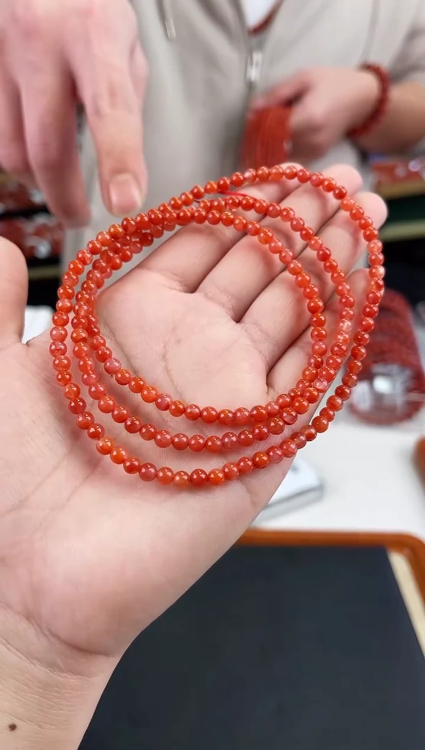 【闪购商品】南红玛瑙瓦西多圈4+未镶嵌一个/条